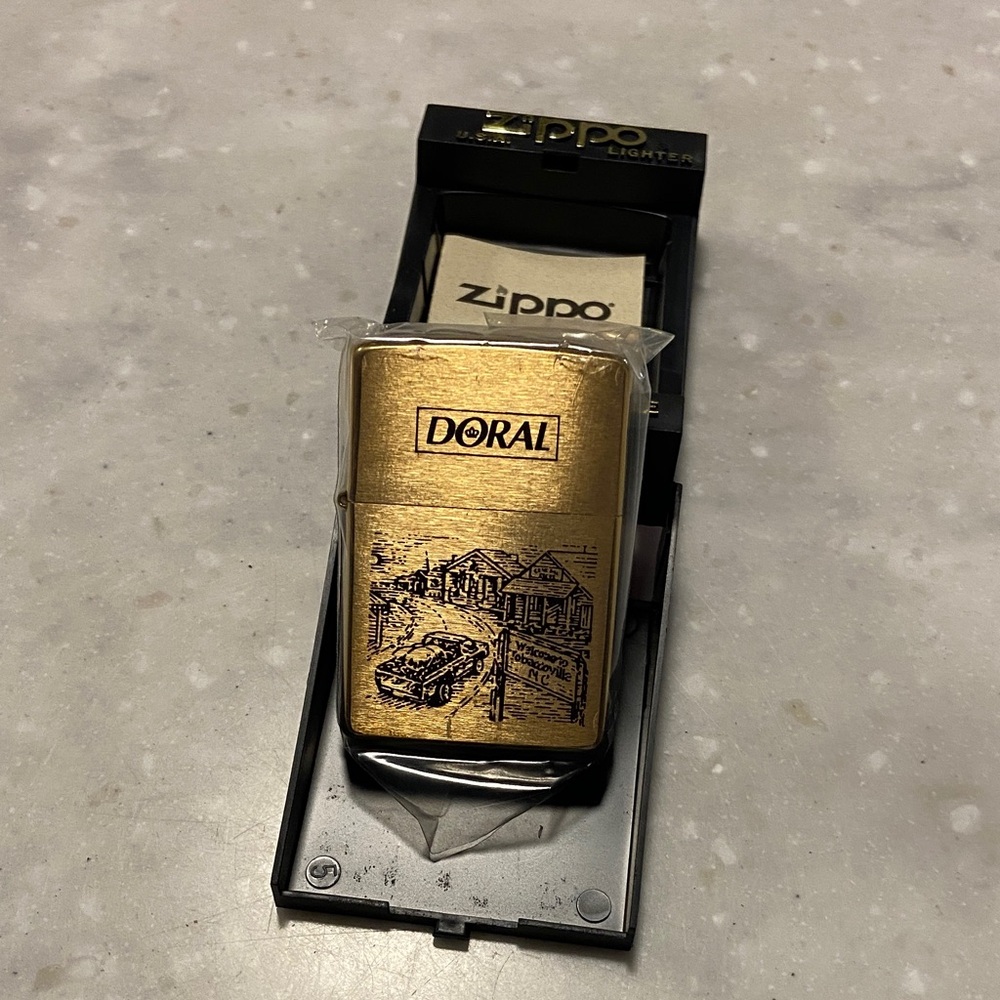 Zippo Brass Lighter with Doral Design